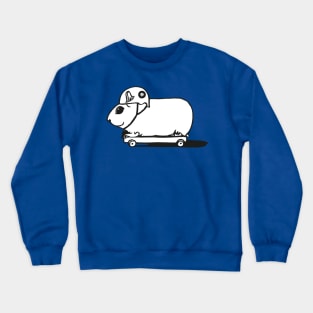 Guinea Pig on Skateboard Crewneck Sweatshirt